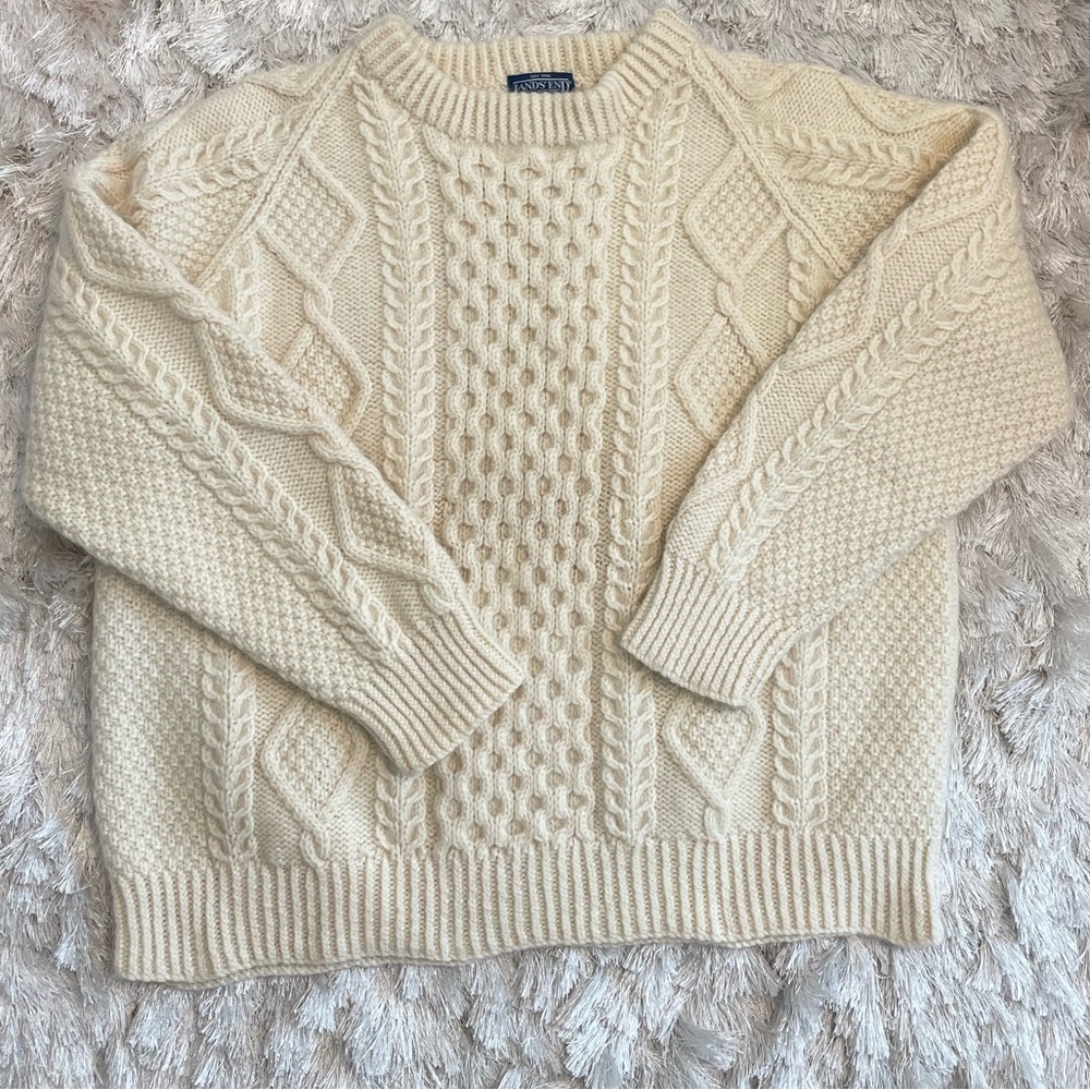 Vintage Lands End fisherman sweater